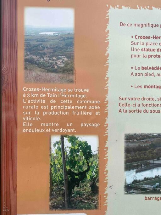 Apartamento Pres Des Vignes Crozes-Hermitage Exterior foto